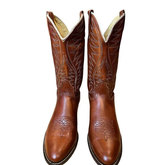 Acme 32972 Brown Men’s US 9.5C Leather USA Western Boots Shoes Cowboy VTG main image 8
